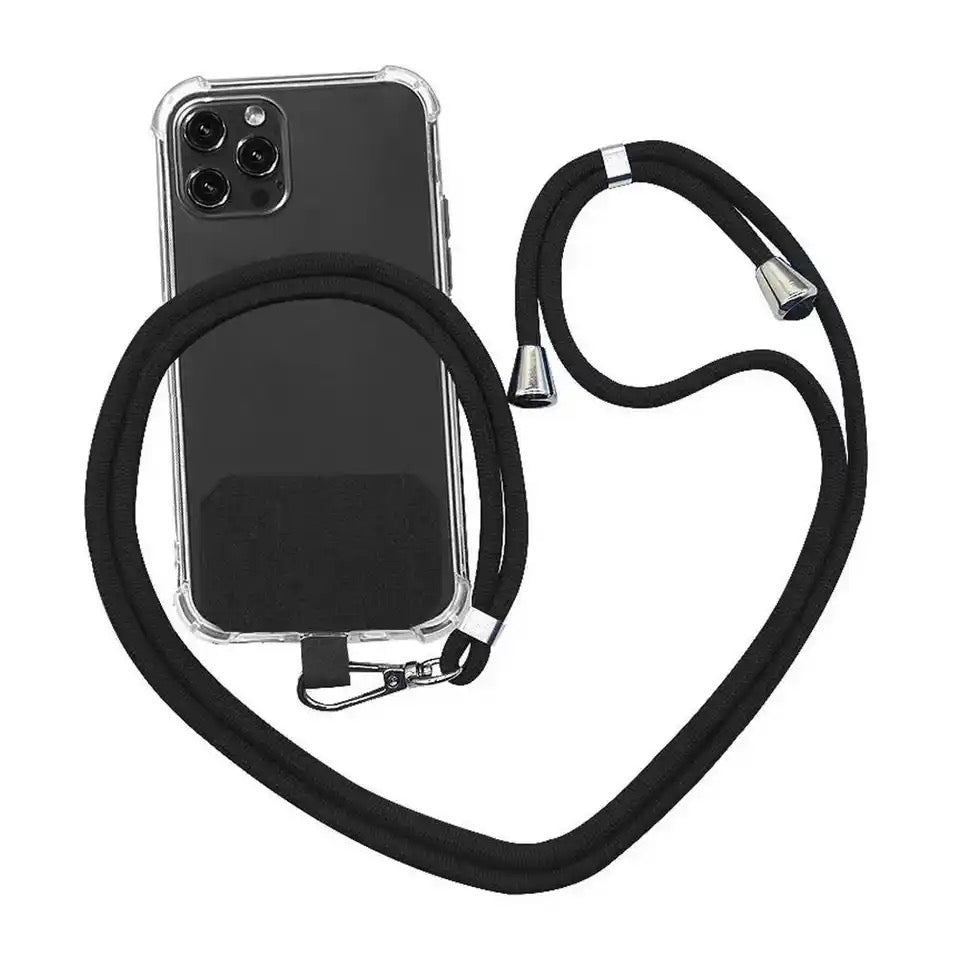 Necklace Handykette Umhängeband für Schutzhülle + 1x Einlage - Schwarz